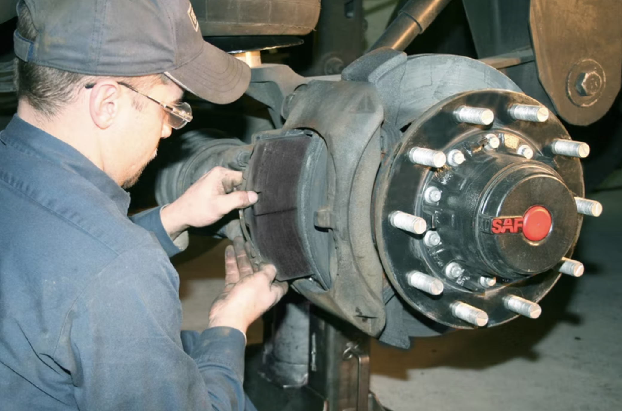 this image shows truck brake service in Round Rock, TX